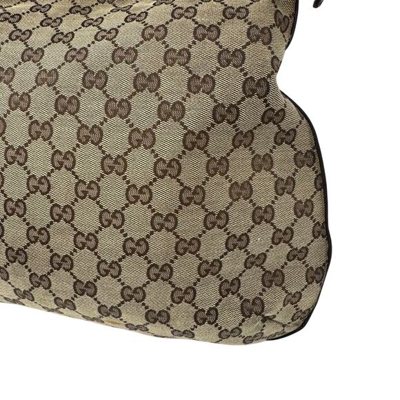 Gucci Jackie Horsebit Hobo Bag GG Canvas Monogram Brown Leather Vintage - Picture 9 of 15